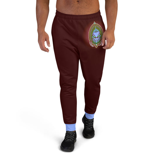 Maroon & Blue Alien Aztec Indian Men's Joggers