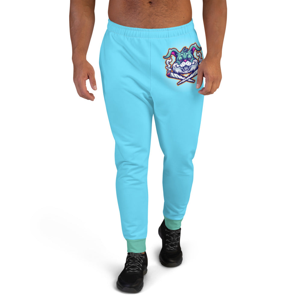 Blue & Teal Stoners Only Rabbit Men's Joggers