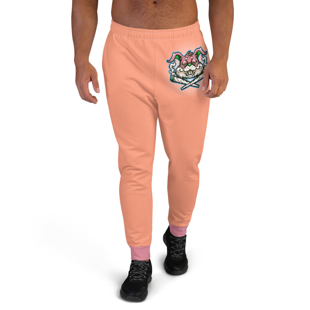 Peach & Pink Stoners Only Rabbit Men's Joggers