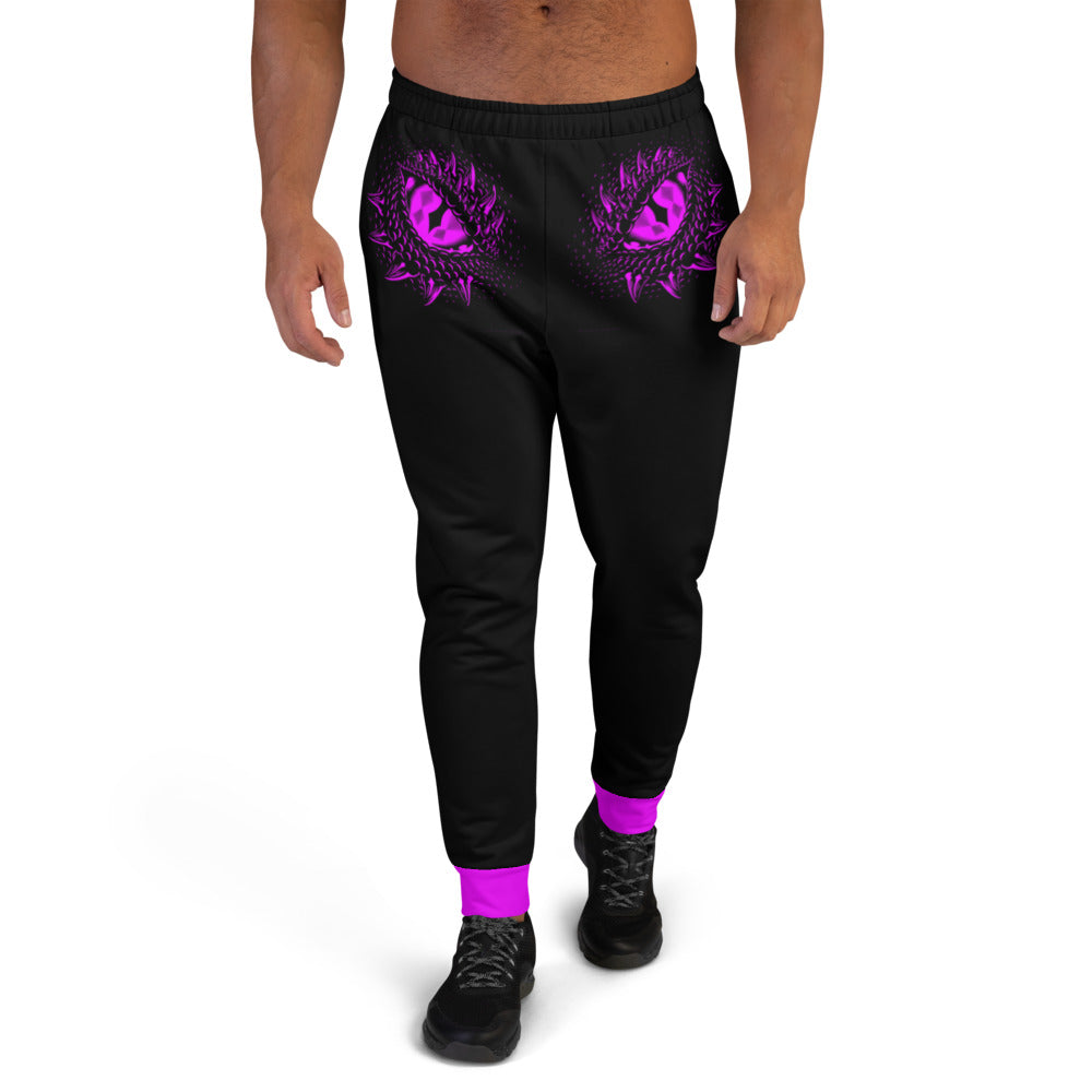 Purple & Black Dragons Eyes Men's Joggers