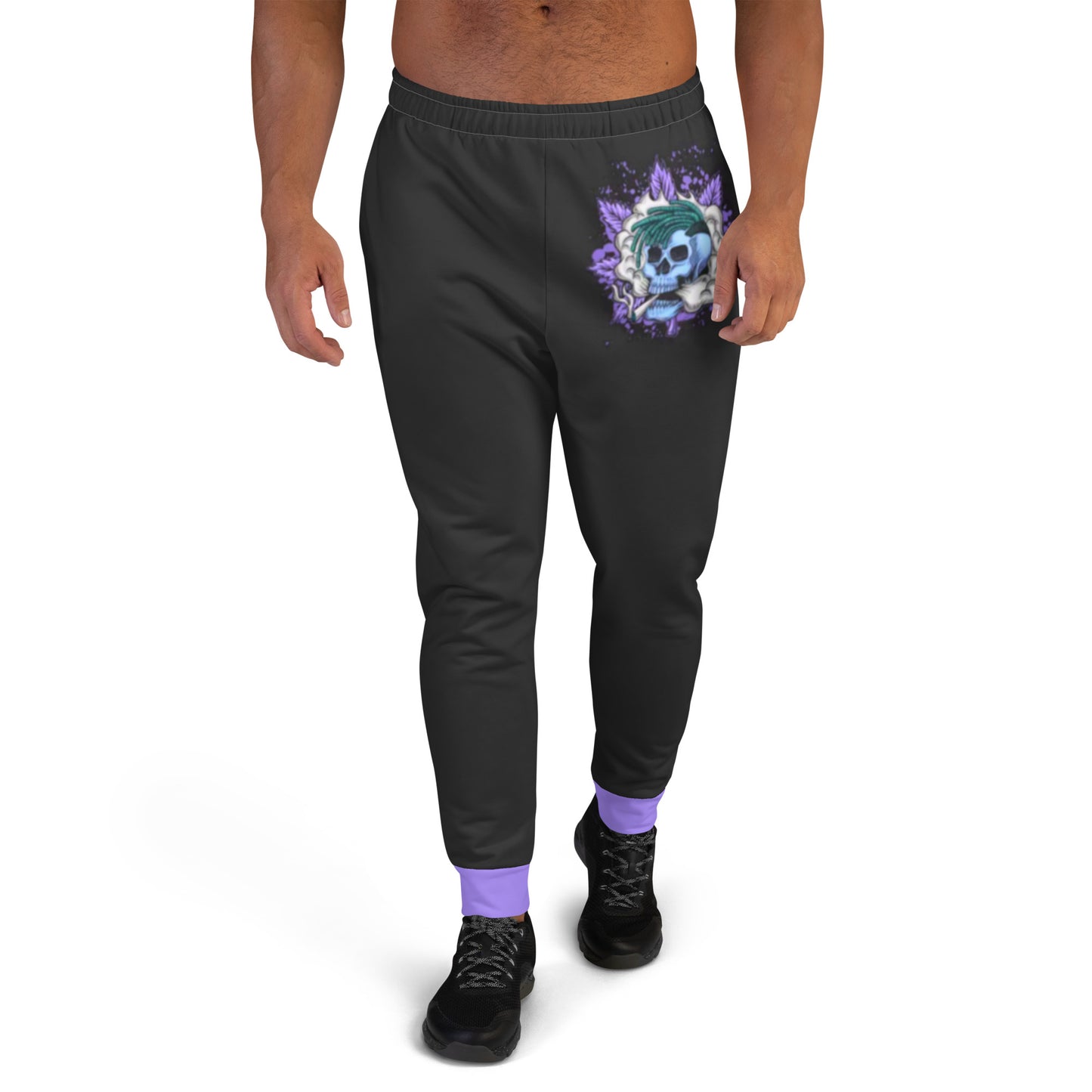 Men's Stoners Only Cannabis Smoking Skull Joggers