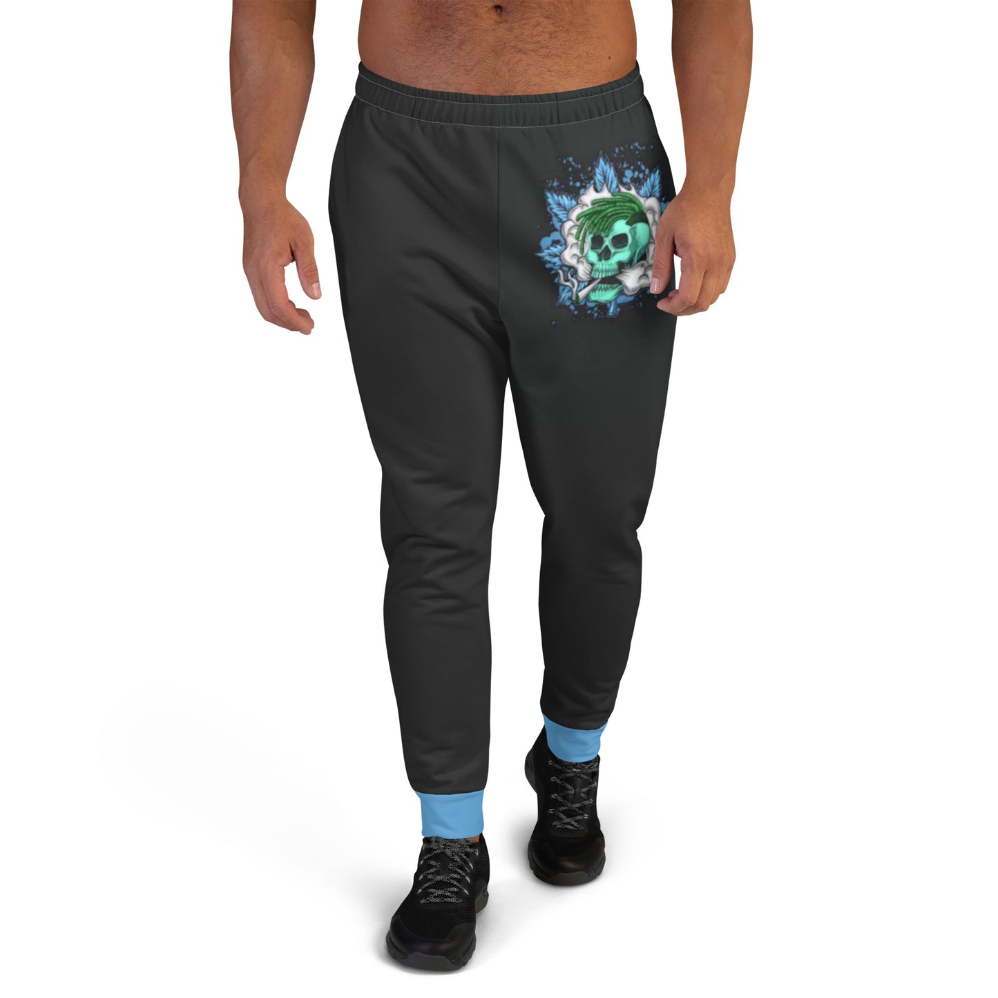 Men's Stoners Only Cannabis Smoking Skull Joggers