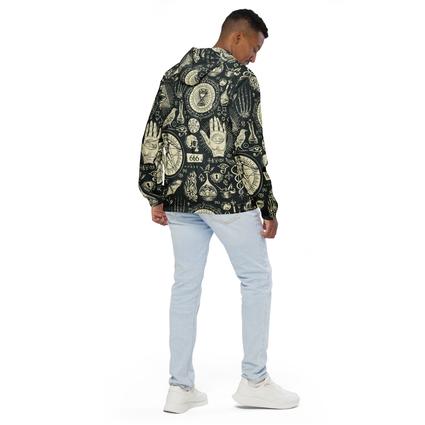 Abstract Satanic Men’s windbreaker