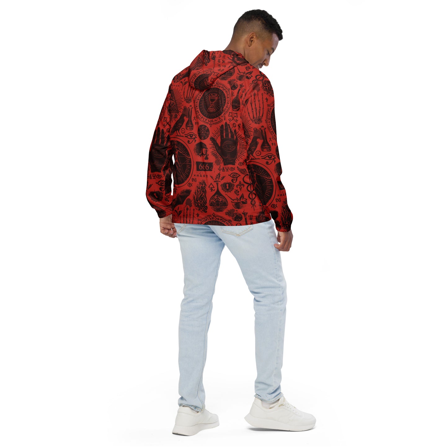 Abstract Satanic Men’s windbreaker