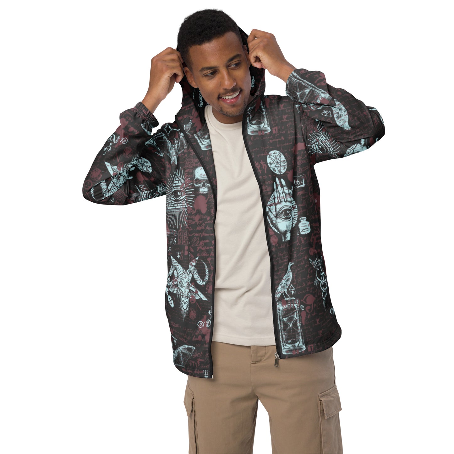 Abstract Satanic Men’s windbreaker