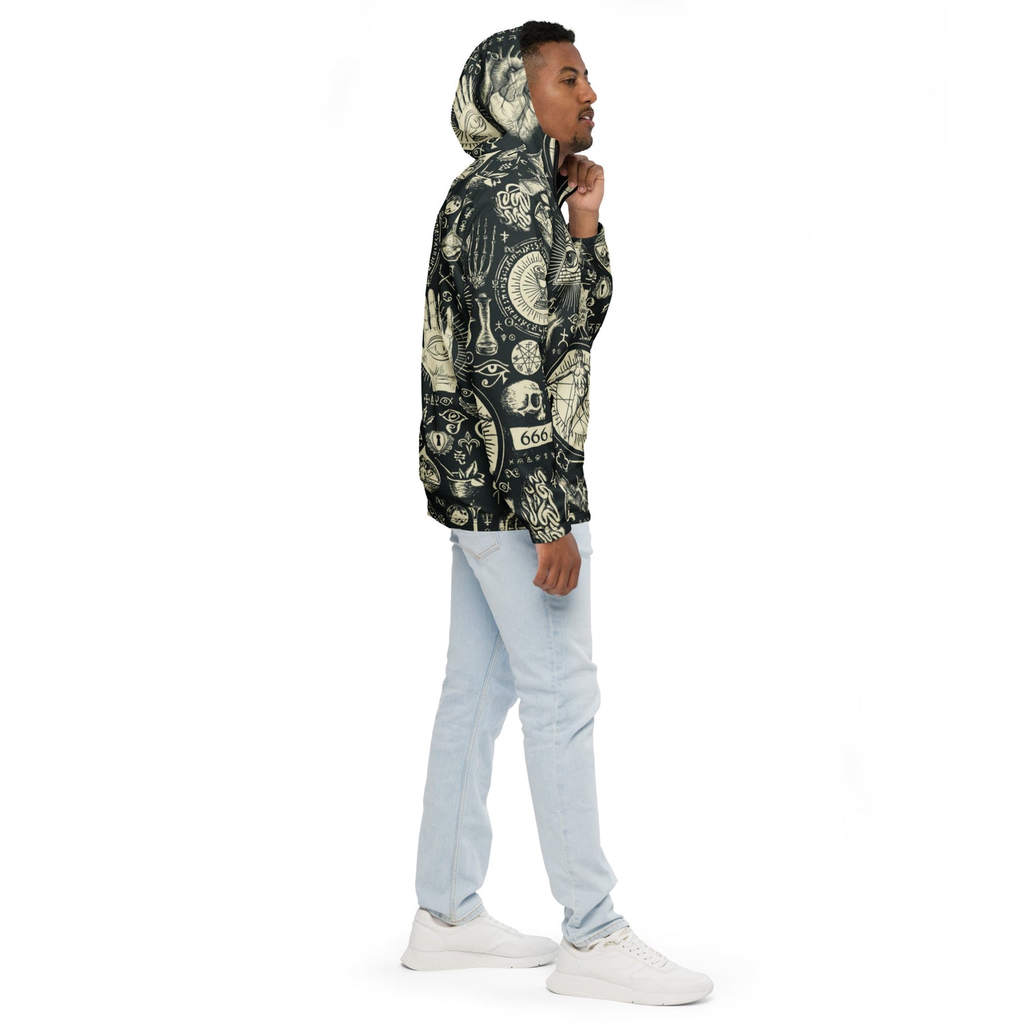 Abstract Satanic Men’s windbreaker