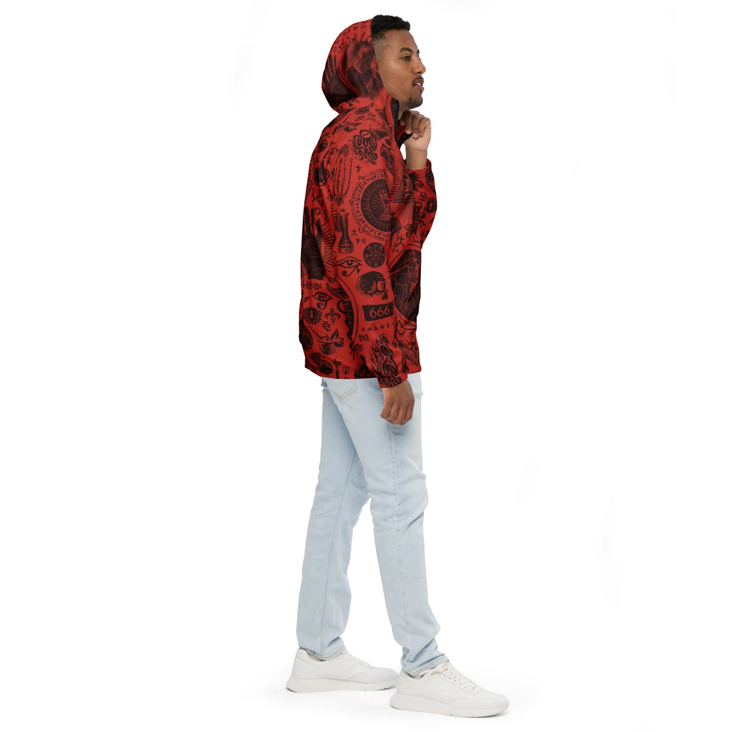 Abstract Satanic Men’s windbreaker