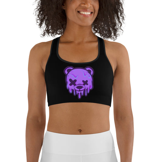 Purple Ice Cream Teddy Sports bra