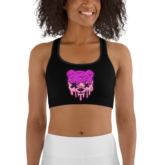 Pink & Purple Ice Cream Teddy Sports bra