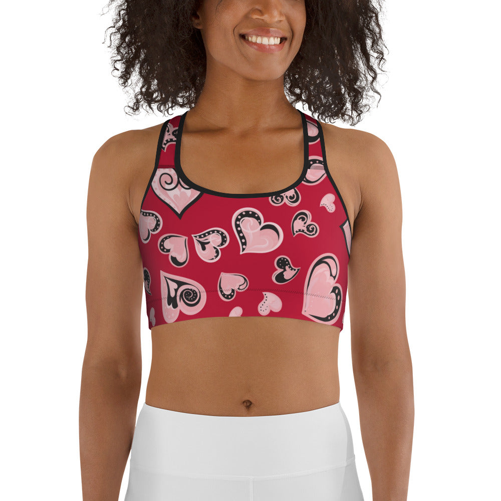 Pretty Little Hearts Sports bra