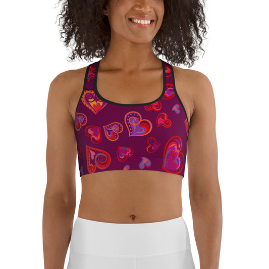 Pretty Little Hearts Sports bra