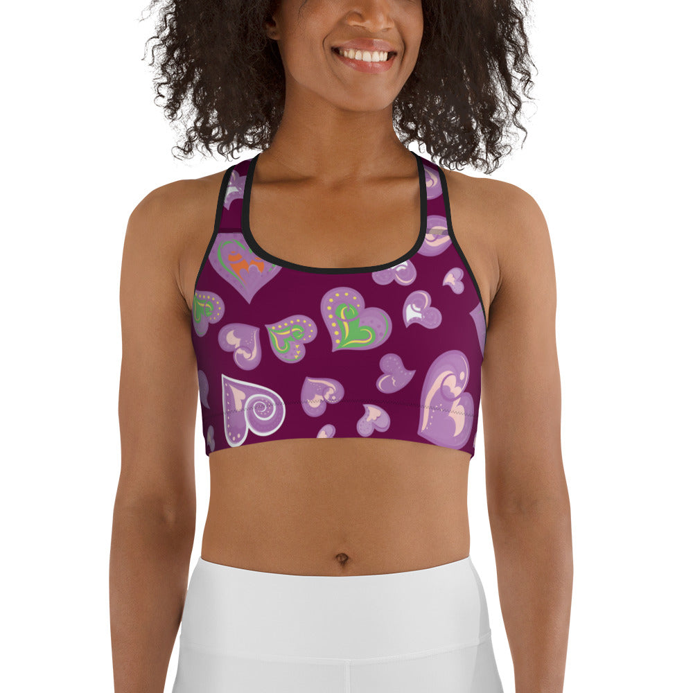 Pretty Little Hearts Sports bra