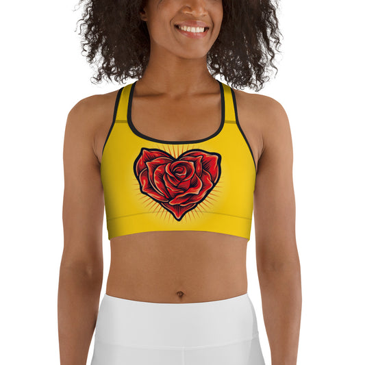 Beautiful Blooming Roses Sports bra