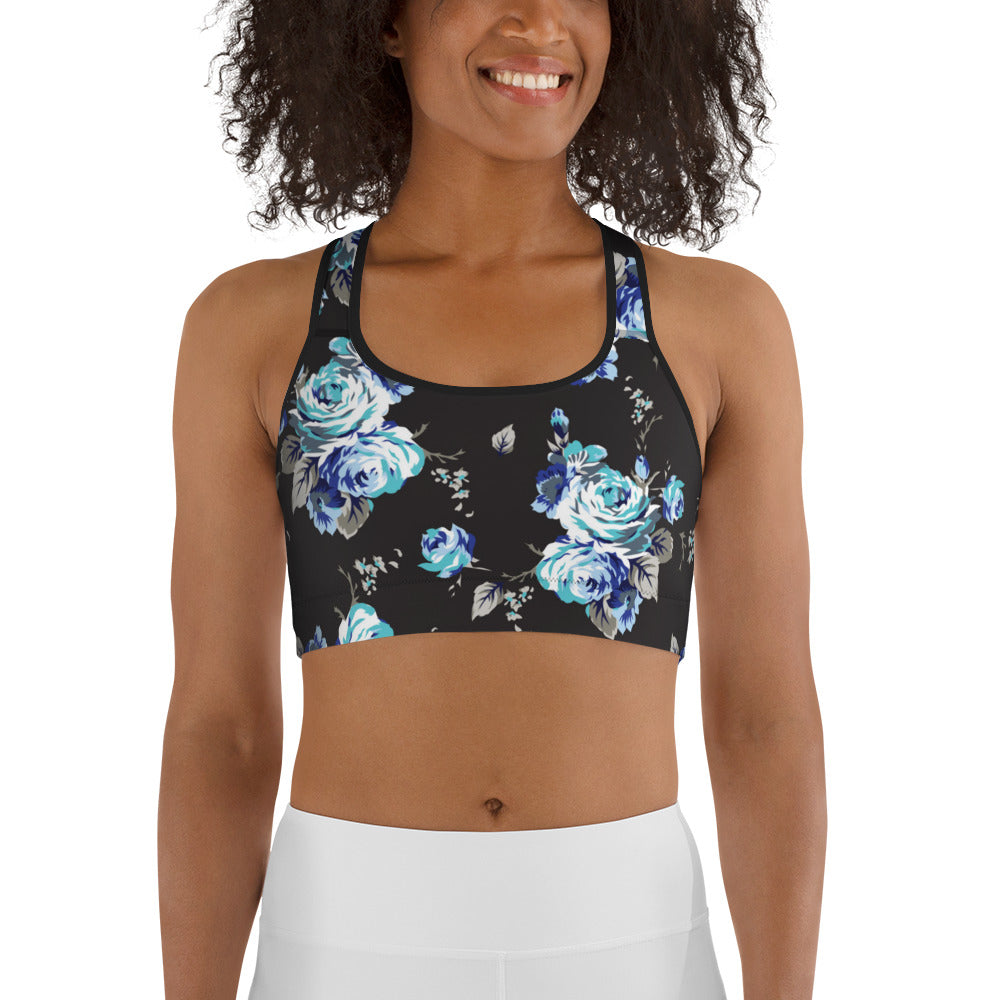 Shabby Chic Roses Sports bra