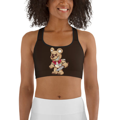 Evil Teddy Bear Sports bra