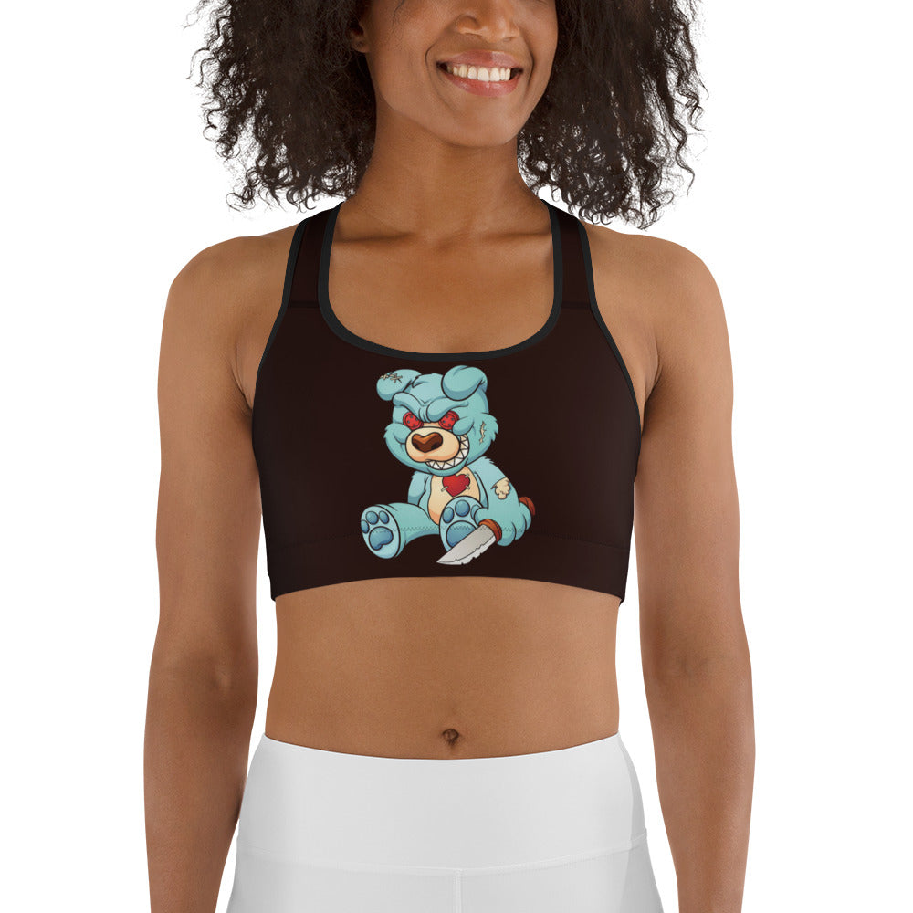 Evil Teddy Bear Sports bra