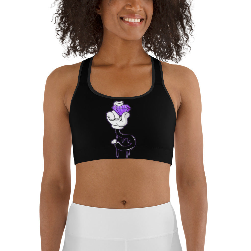 Purple Blood Diamond Sports bra