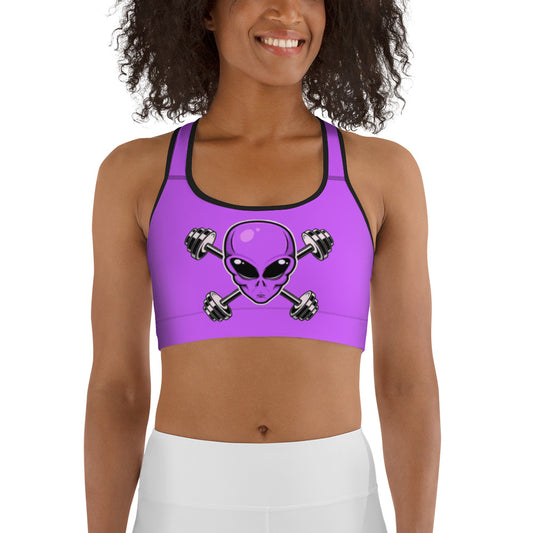 Purple Alien Gym Sports bra