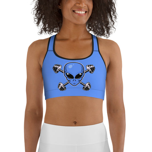 Blue Alien Gym Sports bra