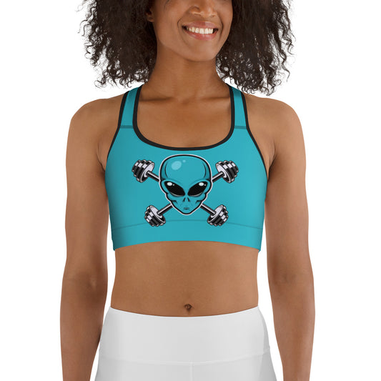 Light Blue Alien Gym Sports bra