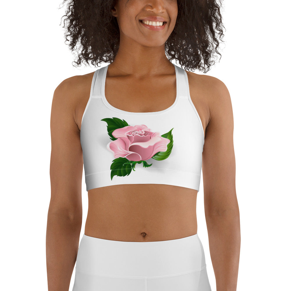 Pink Rose Sports bra