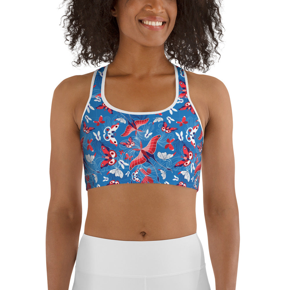 Cute Butterfly Sports bra