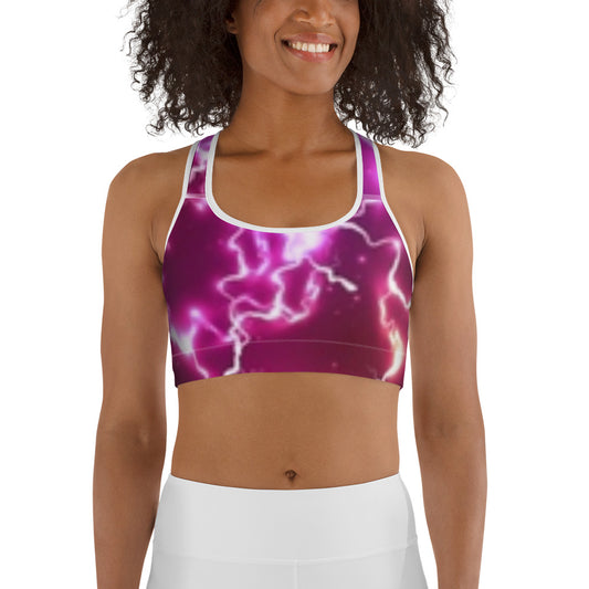 Purple Lightning Strike Sports bra