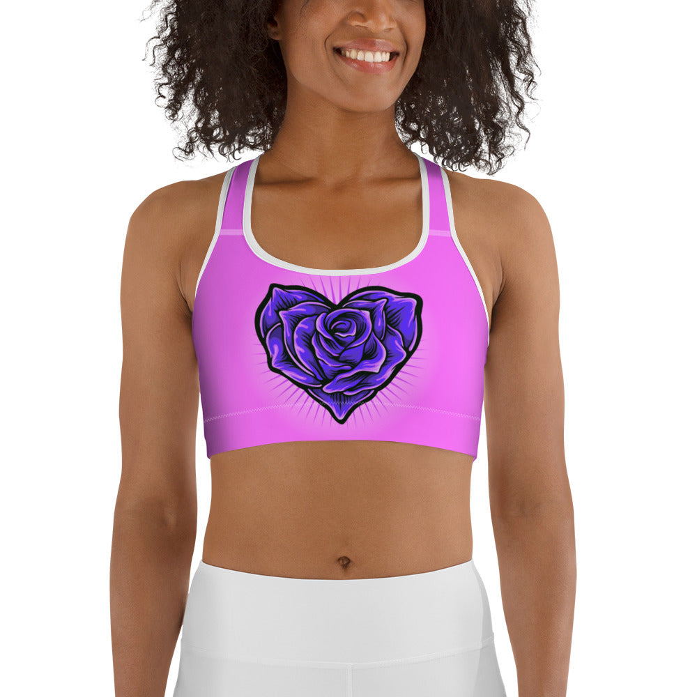 Beautiful Blooming Roses Sports bra