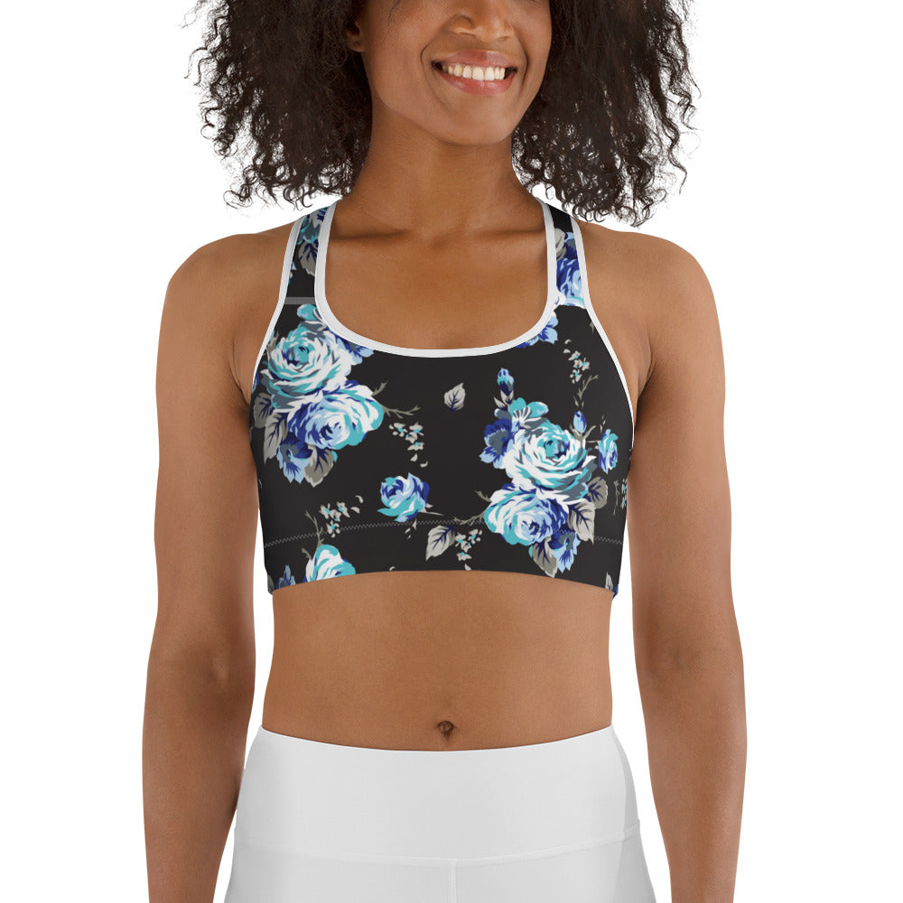 Shabby Chic Roses Sports bra