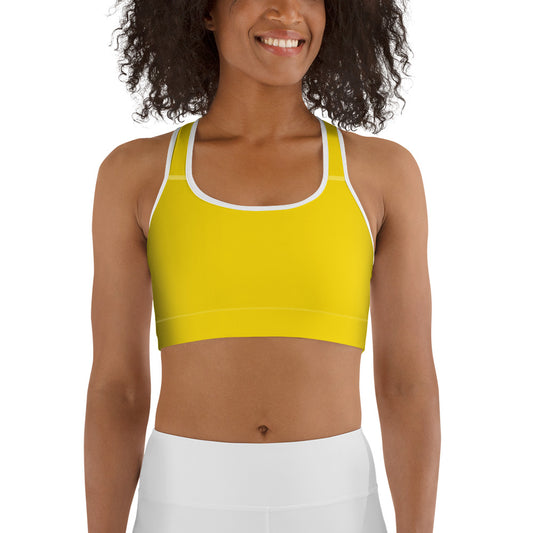 Yellow Sports bra