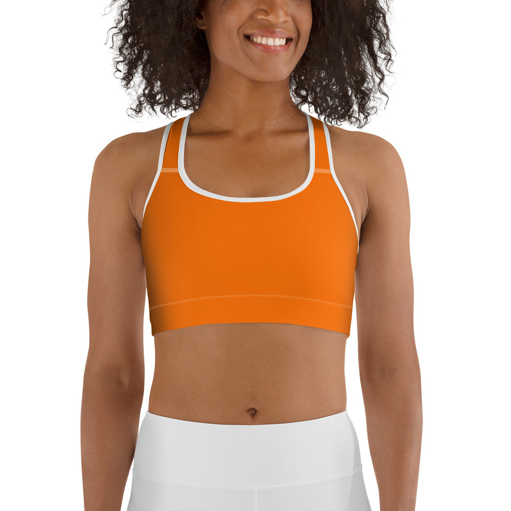 Orange Sports bra