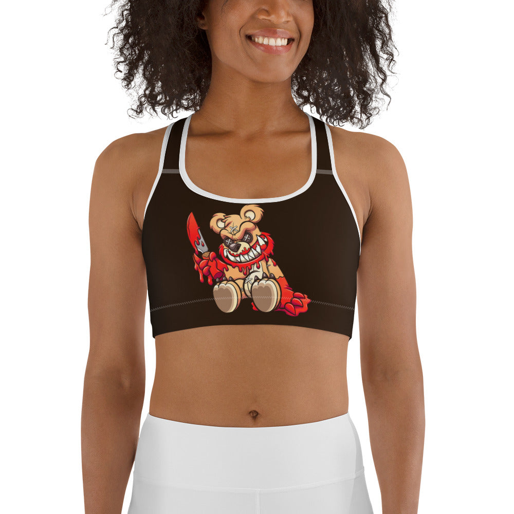 Evil Teddy Bear Sports bra