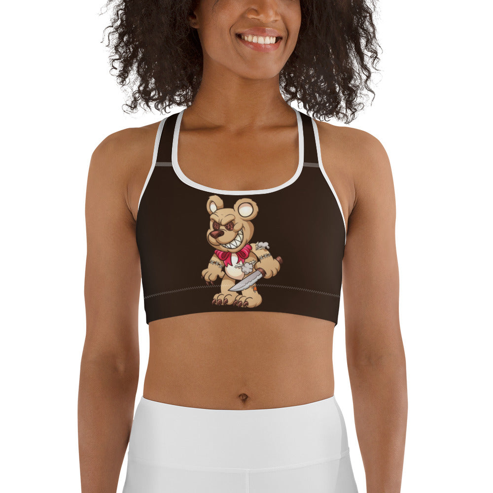 Evil Teddy Bear Sports bra