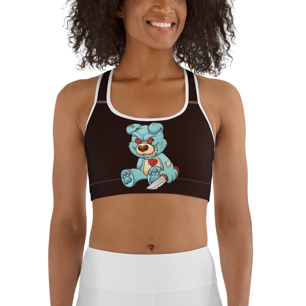 Evil Teddy Bear Sports bra