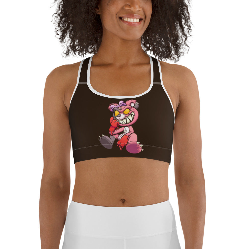 Evil Teddy Bear Sports bra