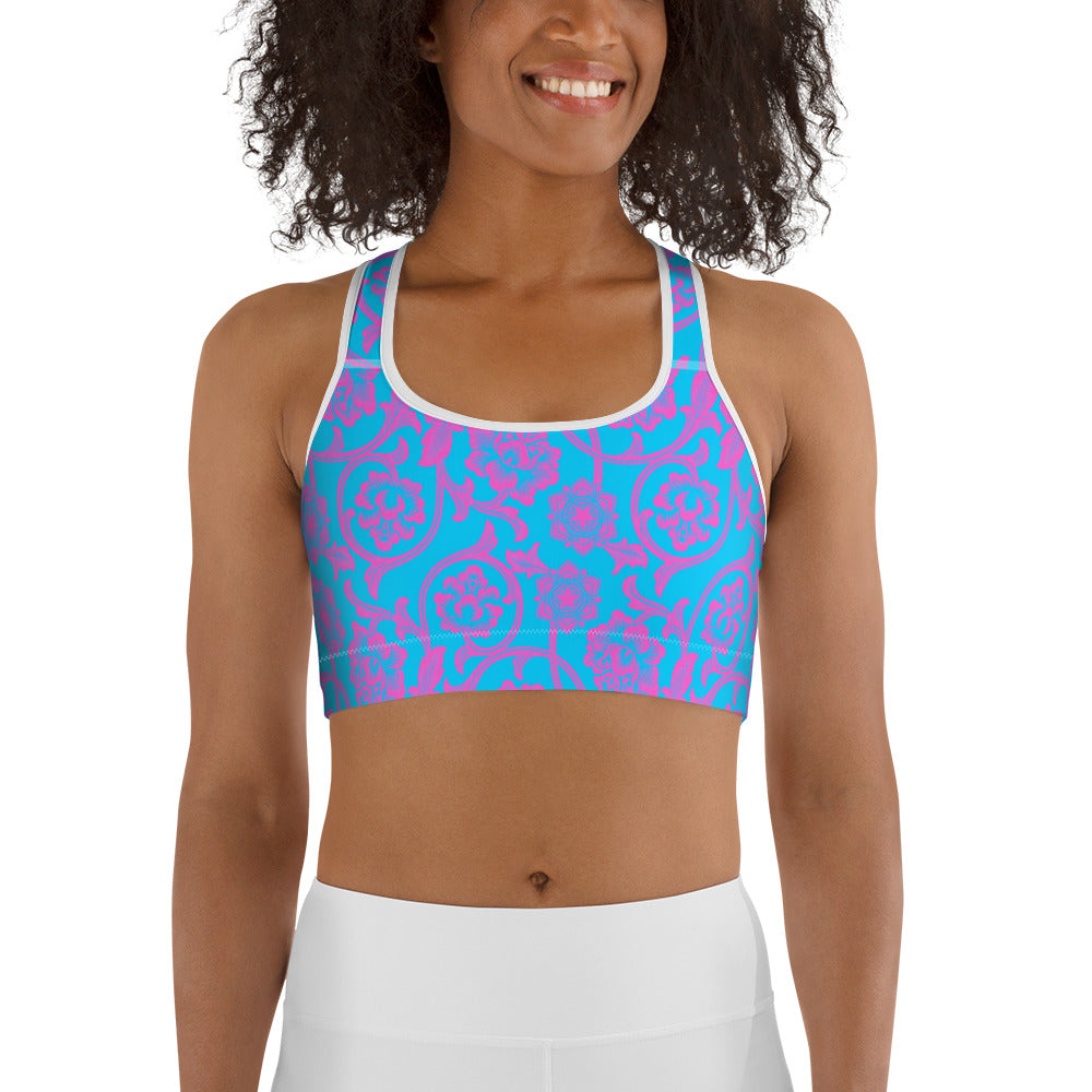 Chinese Flowers Sports bra