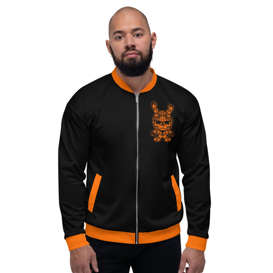 Black & Orange B RABB Unisex Bomber Jacket