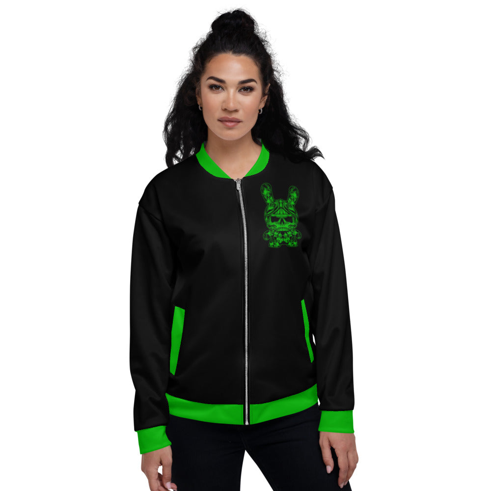 Black & Green B RABB Unisex Bomber Jacket