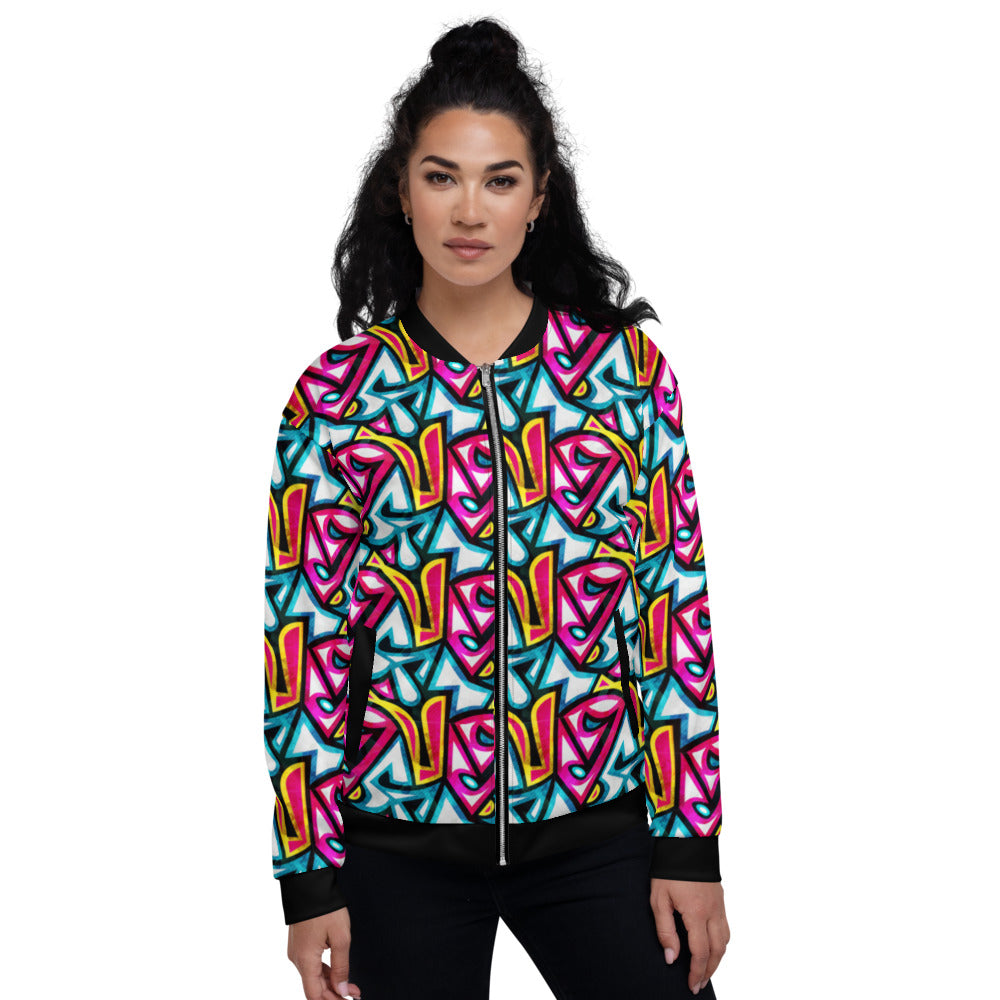 Graffiti Style Unisex Bomber Jacket