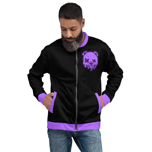 Purple Ice Cream Teddy Unisex Bomber Jacket