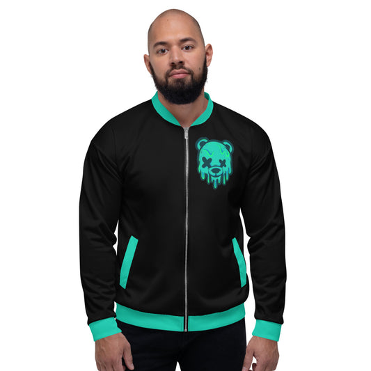 Teal Ice Cream Teddy Unisex Bomber Jacket