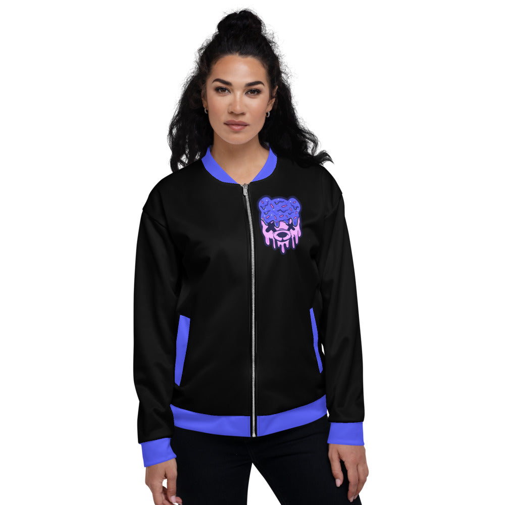 Purple & Blue Ice Cream Teddy Unisex Bomber Jacket