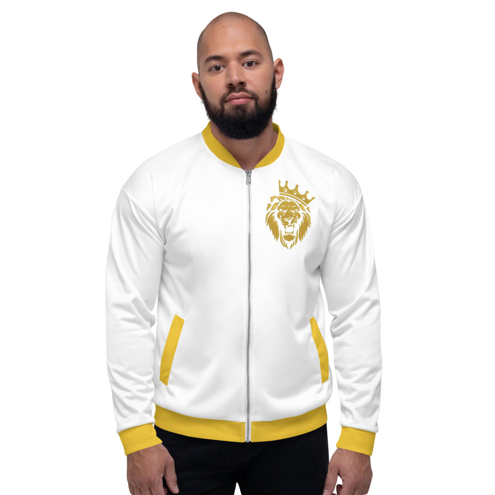 I am King White Unisex Bomber Jacket