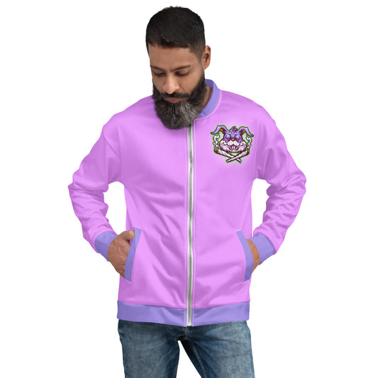 Purple & Blue Stoners Only Rabbit Unisex Bomber Jacket