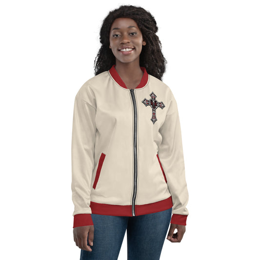 Heart & Cross Unisex Bomber Jacket