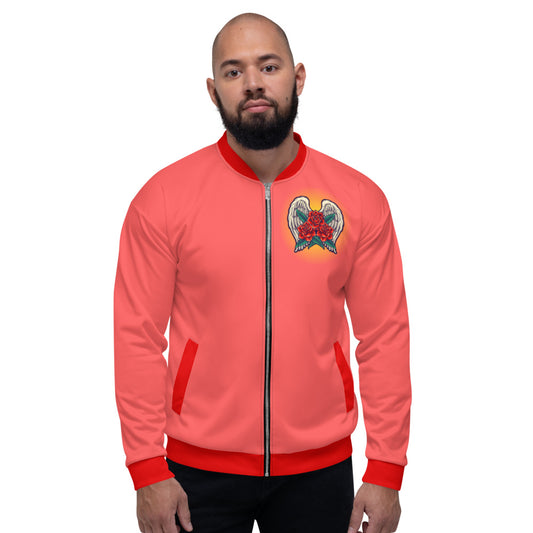 Red Angel Roses Unisex Bomber Jacket