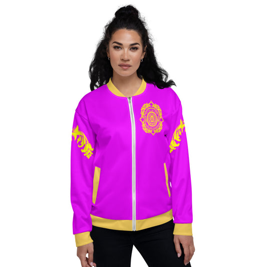 Purple & Gold We Are Royalty Unisex Bomber Jacket