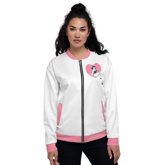 Happy Pinup Girl Unisex Bomber Jacket