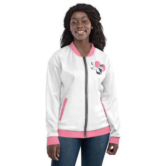 Happy Pinup Girl Unisex Bomber Jacket