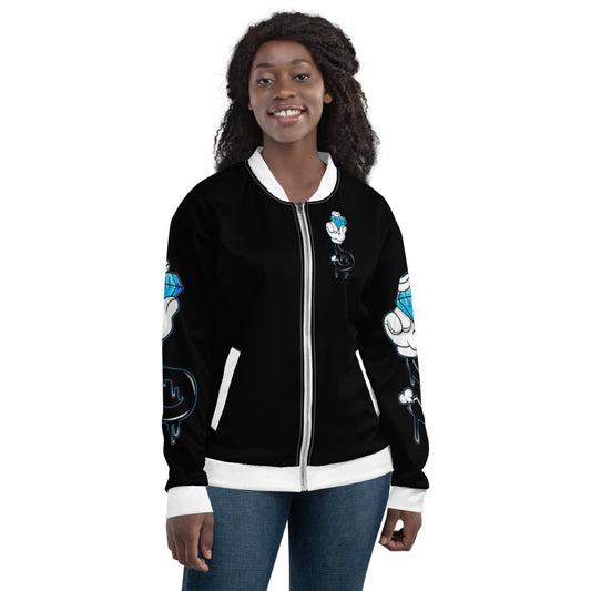 Blue Blood Diamond Unisex Bomber Jacket